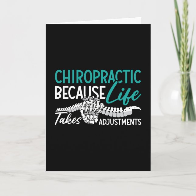 Chiropractor Chiropractic Because Life Spine Gift Kort (Framsida)