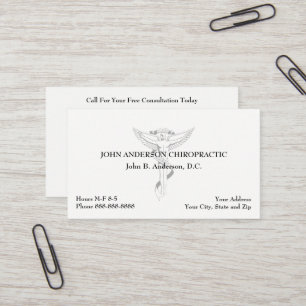 Chiropractor Chiropraktic-Affärskort Visitkort