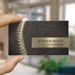 Chiropractor Chiropraktic Guld Spine Mörk Leather Visitkort<br><div class="desc">Affärskort av Chiropraktic Guld Spine Adjustment Chiropractor Mörk Leather.</div>