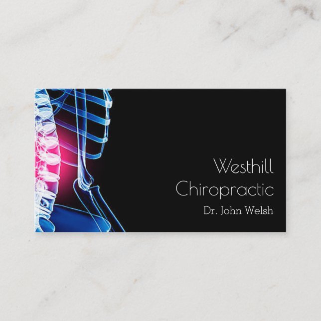 Chiropractor Chiropraktic Health Hälsa Clinic Visitkort (Framsida)