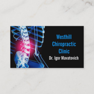 Chiropractor Chiropraktic Health Hälsa Clinic Visitkort