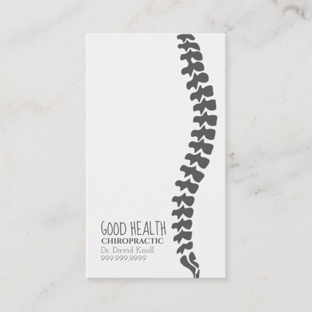 Chiropractor Chiropraktic Health Hälsa Clinic Visitkort (Framsida)