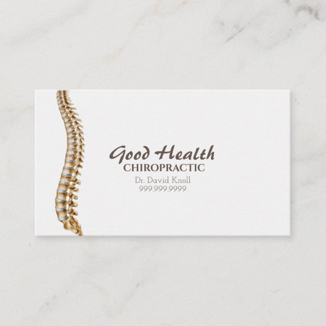 Chiropractor Chiropraktic Health Hälsa Clinic Visitkort (Framsida)