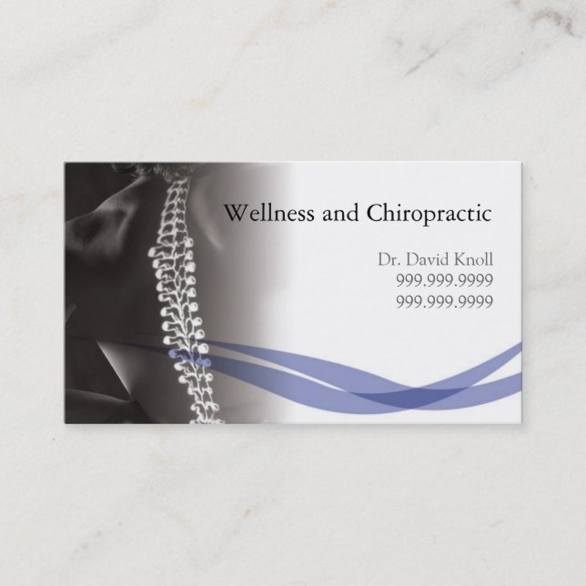 Chiropractor Chiropraktic Health Hälsa Clinic Visitkort (Framsida)