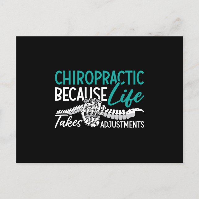 Chiropractor Chiropraktik för att Life Spine Gift Vykort (Framsida)