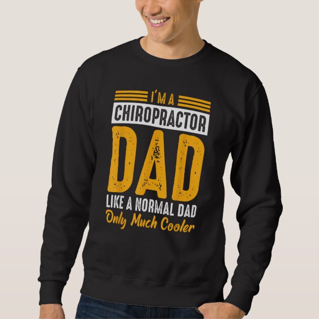 Chiropractor Dad Expert Chiropractic Assistant Gra Lång Ärmad Tröja (Framsida)