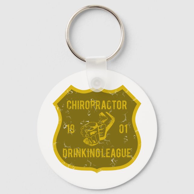 Chiropractor Drinking League Nyckelring (Framsida)