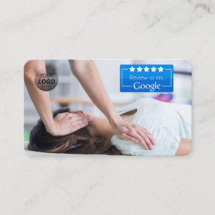 Chiropractor Google-granskningsmall med QR - Visitkort