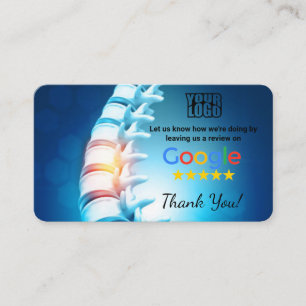 Chiropractor Google-vykort med QR - Visitkort
