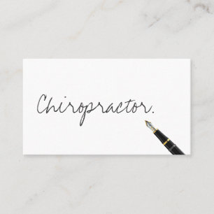 Chiropractor Handskriftlig typografi Visitkort