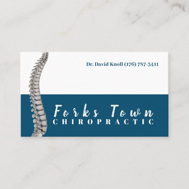 Chiropractor Health Doktor Therapist Visitkort (Framsida)