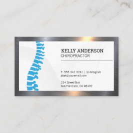 Chiropractor | Illustration av ryggrad | METALL GR Visitkort