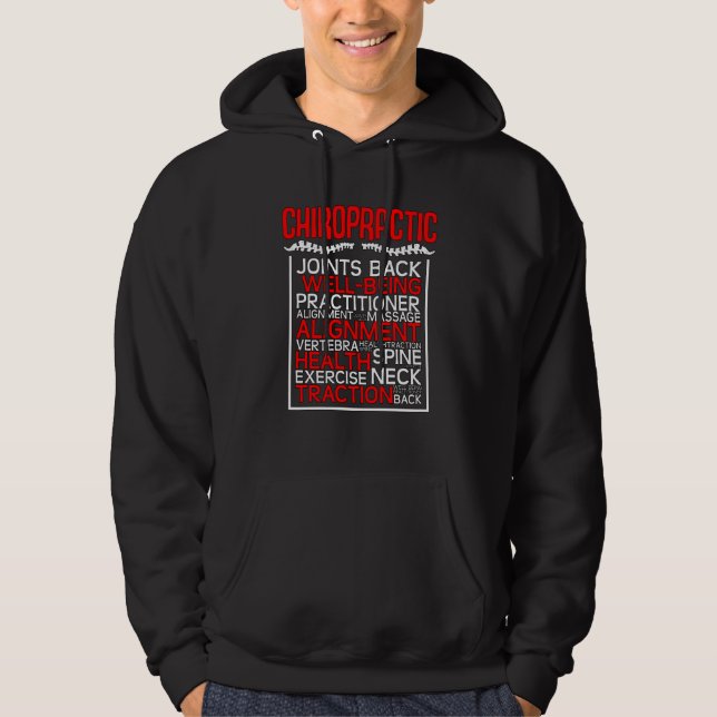 Chiropractor Joints Back Complementary Medicine Ch Hoodie (Framsida)
