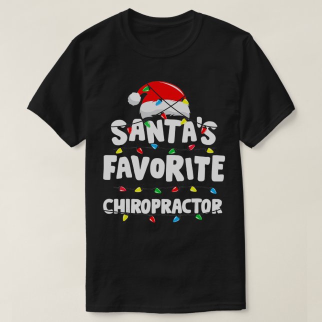 Chiropractor Jul Santas Favorite Funny Gift T Shirt (Design framsida)