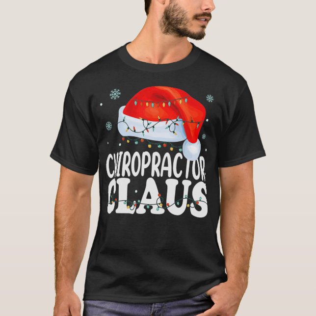 Chiropractor Jultomten julklusning för julklapp  T Shirt (Framsida)