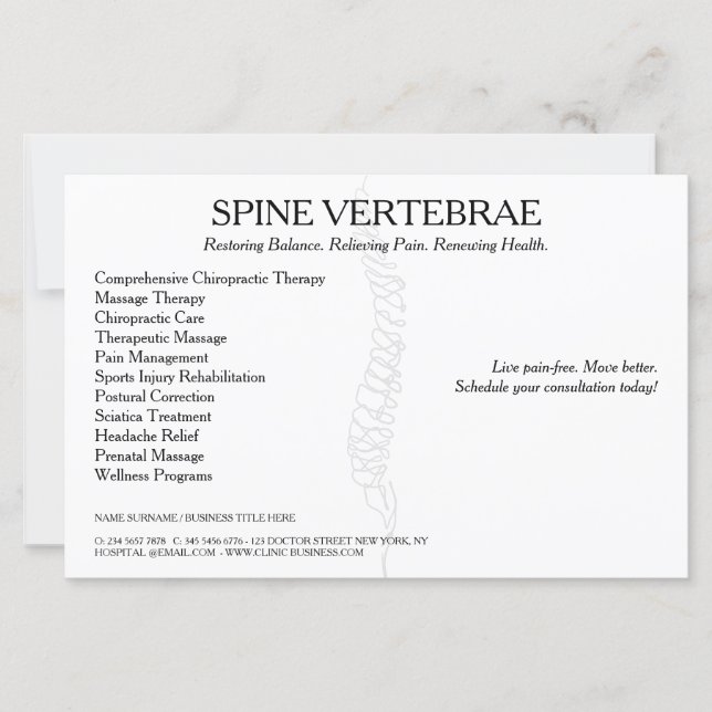 Chiropractor Licensed Massage Therapist brochure (Framsida)