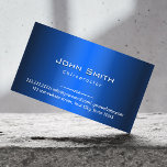 Chiropractor Modern Navy Blue Faux Metallic<br><div class="desc">Royal Blue Metall Chiropractor-Affärskort.</div>