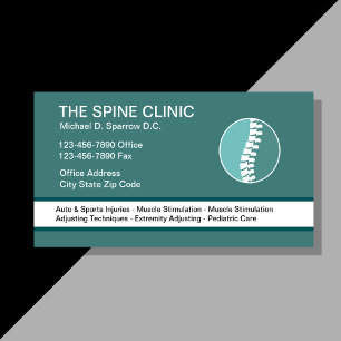 Chiropractor Modern ryggradssymbol Visitkort