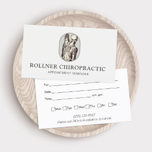 Chiropractor Möte påminnelse Chiropraktic Visitkort