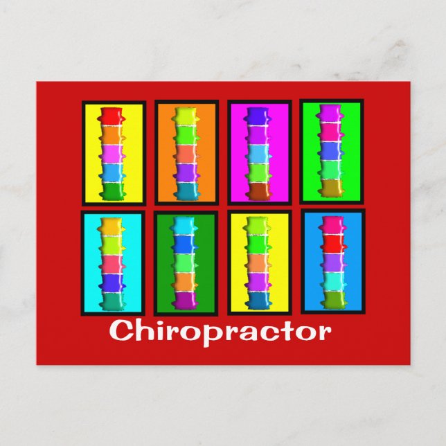 Chiropractor Popart Gifts Vykort (Framsida)