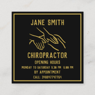 Chiropractor-Professionell Fyrkantigt Visitkort