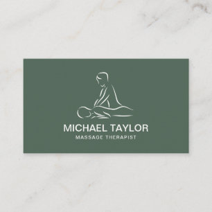 Chiropractor Professionell Male Massage Therapist Visitkort