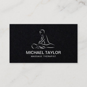 Chiropractor Professionell Male Massage Therapist Visitkort