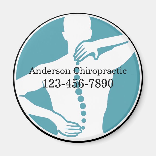 Chiropractor Promotive Business Magnets Bulk Magnet (Framsidan)