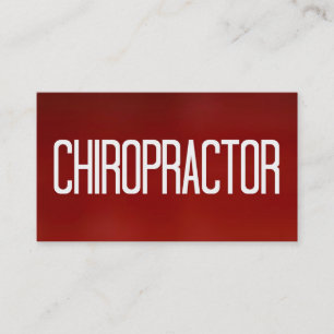 Chiropractor Red Affärskort Visitkort
