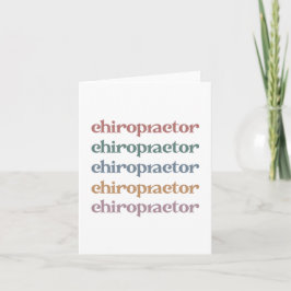 Chiropractor Retro Chiropraktic Chiro Squad Gifts Kort