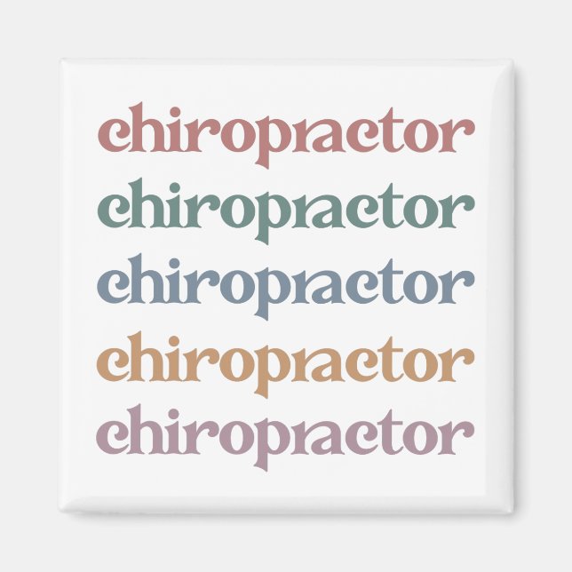 Chiropractor Retro Chiropraktic Chiro Squad Gifts Magnet (Framsidan)