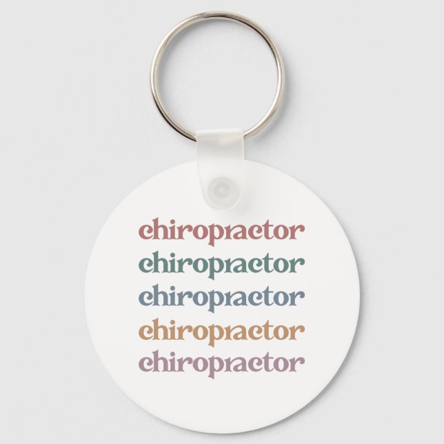 Chiropractor Retro Chiropraktic Chiro Squad Gifts Nyckelring (Framsida)