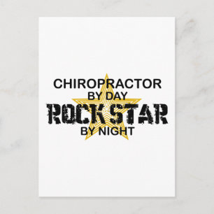 Chiropractor-Rockstjärna på natten Vykort
