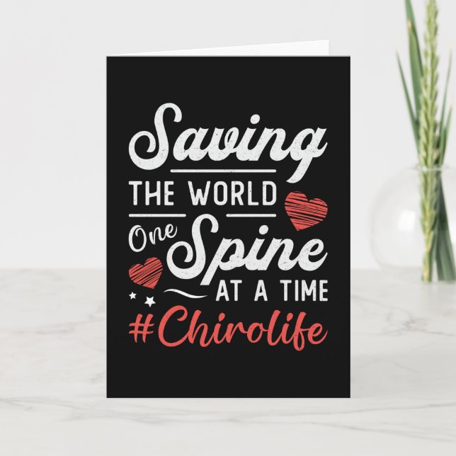 Chiropractor Saving The World Spine Chiropractic Kort (Framsida)