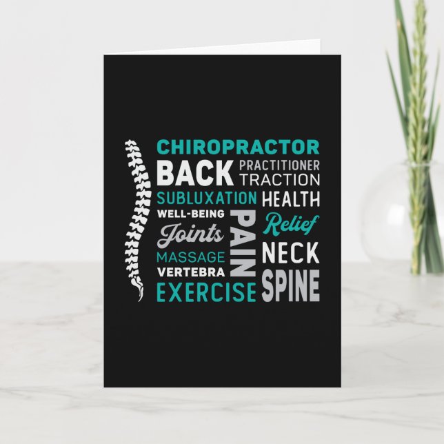 Chiropractor Spine Chiro Medicine Chiropractic Kort (Framsida)