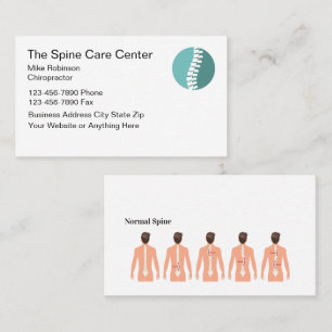 Chiropractor Spine Graphics Theme Visitkort