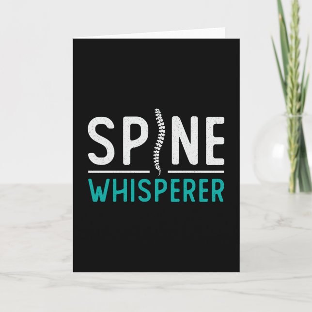 Chiropractor Spine Whisperer Chiro Chiropraktic Kort (Framsida)