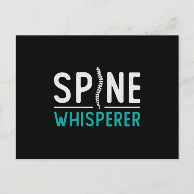 Chiropractor Spine Whisperer Chiro Chiropraktic Vykort (Framsida)