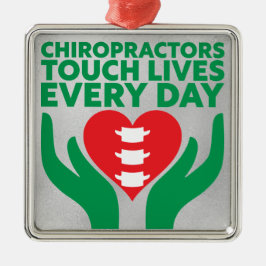 Chiropractors Touch lever varje dag jul Julgransprydnad Metall