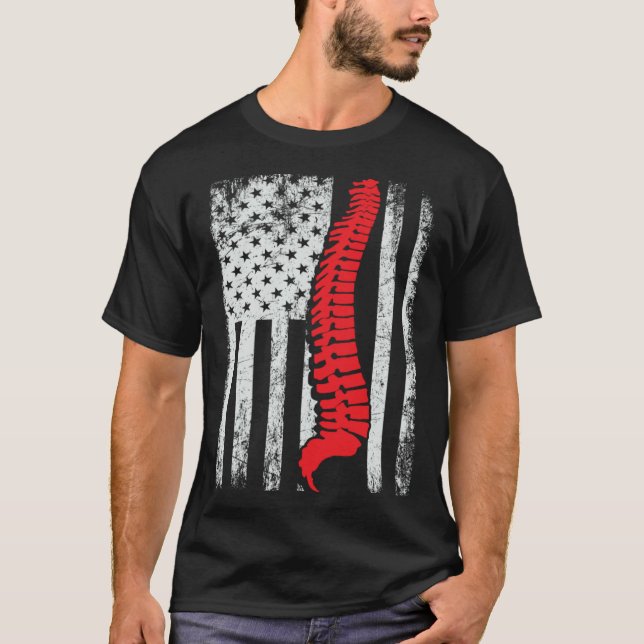 chiropractors USA Flag spines for chiropractic  1 T Shirt (Framsida)