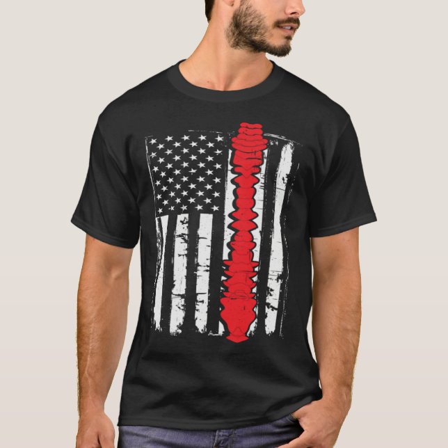 chiropractors USA Flag spines for chiropractic T Shirt (Framsida)