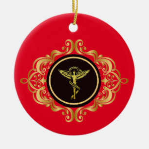Chiropraktic Angel Medical Symbol Julafton Ornamen Julgransprydnad Keramik