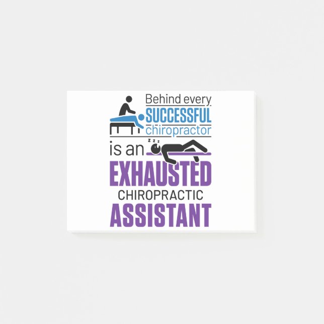 Chiropraktic Assistant Chiropractor Funny Say Post-it Block (Framsida)
