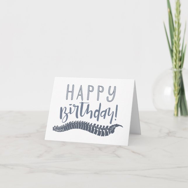 Chiropraktic Birthday Card, Chiropraktic Tack Kort (Framsida)