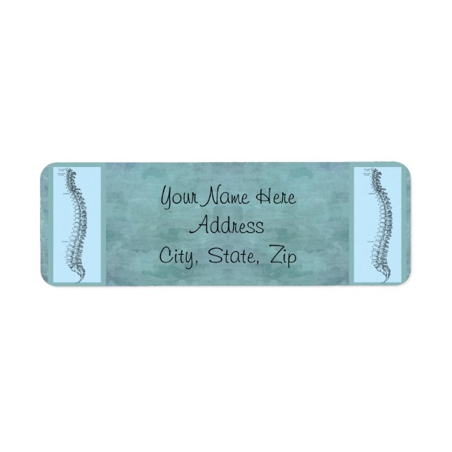 Chiropraktic Business Returadress Etikett (Framsidan)