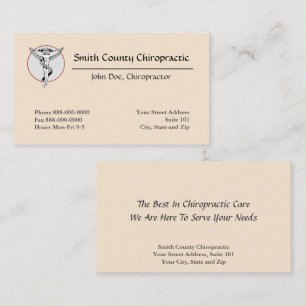 Chiropraktic Chiropractor-Affärskort Visitkort
