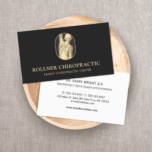 Chiropraktic Chiropractor Anatomy Figur Logotyp Visitkort