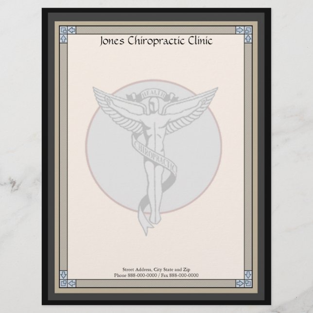 Chiropraktic Chiropractor Letterhead Brevhuvud (Framsida)