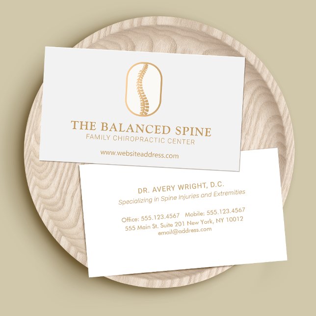 Chiropraktic Chiropractor Logotyp Visitkort (Skapare uppladdad)