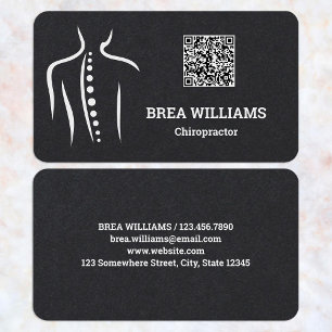 Chiropraktic Chiropractor- massageterapi QR Visitkort